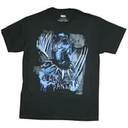 Black Panther Mens T-Shirt - Chalky Sketch Image (Medium)